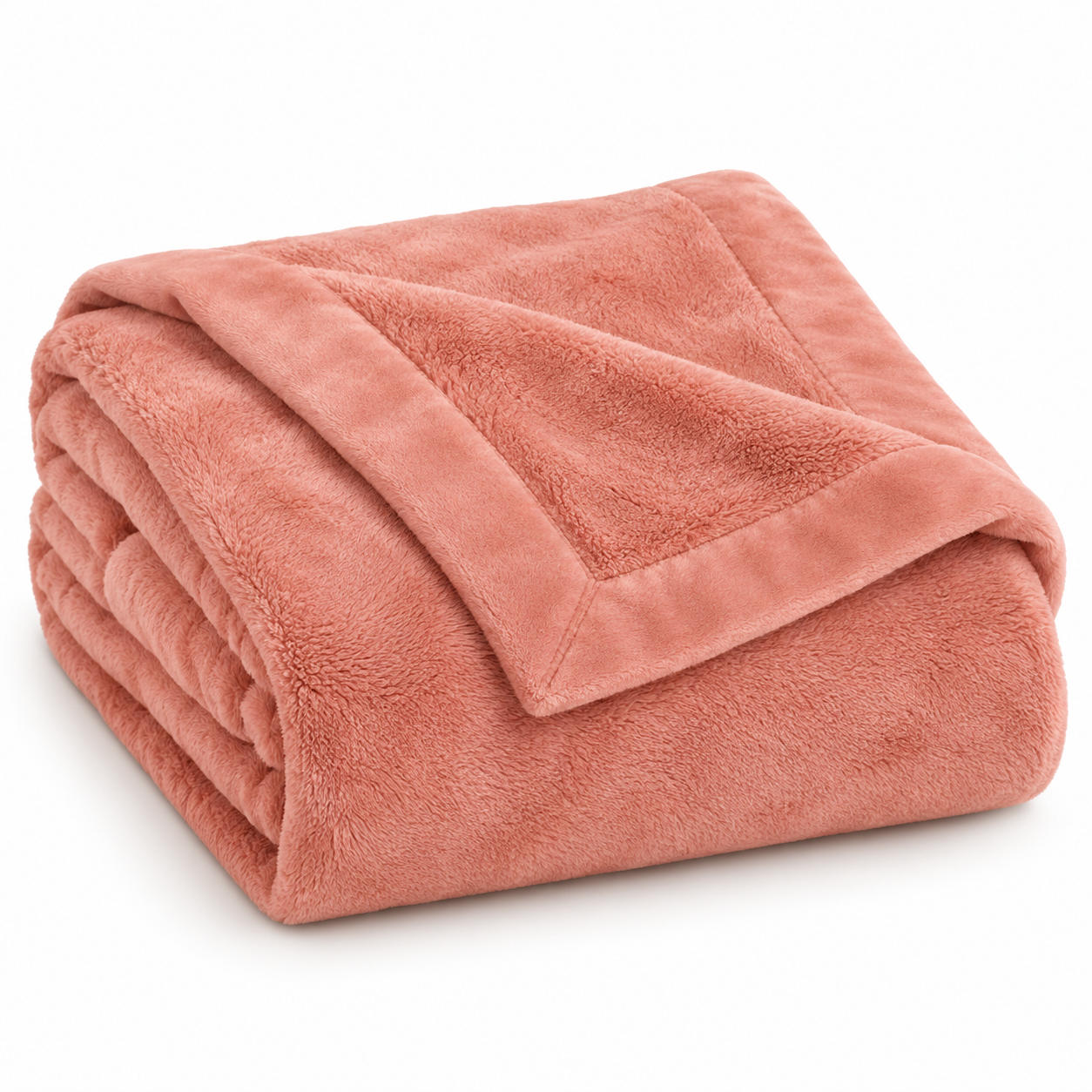 Saranoni Plush Blanket — Clay, 40 × 60 inches